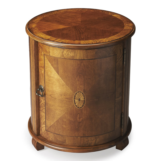 Lawrie 20 in. W  Round Wood Drum 1 Door Side Table by Butler Specialty Company