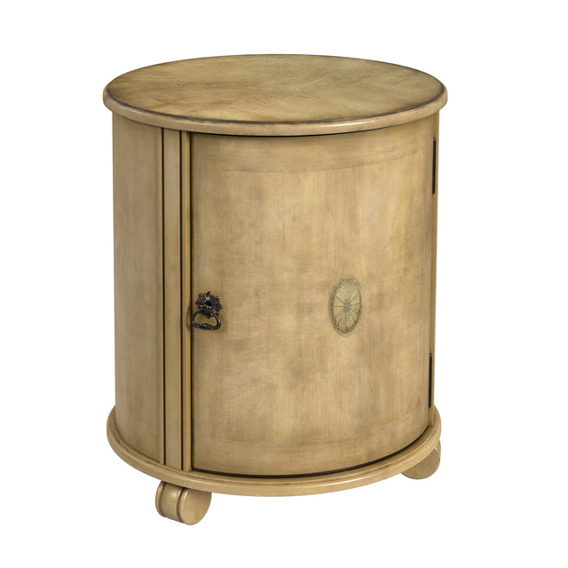 Lawrie 20 in. W  Round Wood Drum 1 Door Side Table by Butler Specialty Company