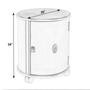 Lawrie 20 in. W  Round Wood Drum 1 Door Side Table by Butler Specialty Company