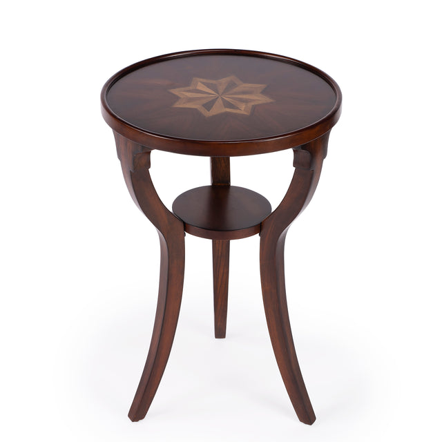 Dalton 15.75 in. W Round Wood Side Table with Small Lower Open Shelf by Butler Specialty Company