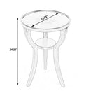 Dalton 15.75 in. W Round Wood Side Table with Small Lower Open Shelf by Butler Specialty Company