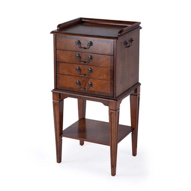 Hardwick 18 in. W Rectangular Wood 4 Drawer Traditional Accent Chest with Lower Open Shelf by Butler Specialty Company