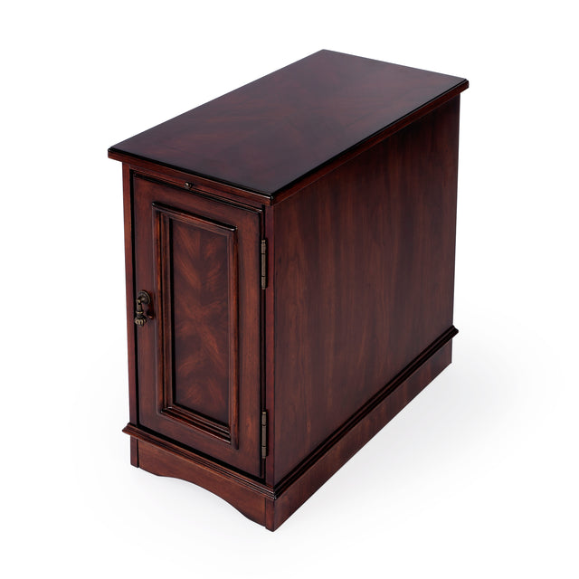Harling 12 in. W Rectangular Wood 1 Door-1 Shelf Side Table with Pull-Out Tray by Butler Specialty Company