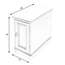 Harling 12 in. W Rectangular Wood 1 Door-1 Shelf Side Table with Pull-Out Tray by Butler Specialty Company