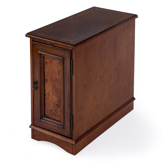 Harling 12 in. W Rectangular Wood 1 Door-1 Shelf Side Table with Pull-Out Tray by Butler Specialty Company