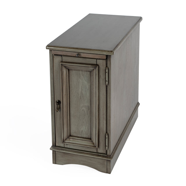 Harling 12 in. W Rectangular Wood 1 Door-1 Shelf Side Table with Pull-Out Tray by Butler Specialty Company
