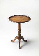 Dansby 20 in. W Round Wood Scalloped Edge Pedestal Side Table by Butler Specialty Company