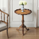 Dansby 20 in. W Round Wood Scalloped Edge Pedestal Side Table by Butler Specialty Company