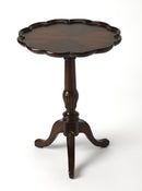 Dansby 20 in. W Round Wood Scalloped Edge Pedestal Side Table by Butler Specialty Company
