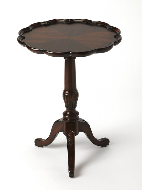 Dansby 20 in. W Round Wood Scalloped Edge Pedestal Side Table by Butler Specialty Company