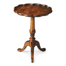 Dansby 20 in. W Round Wood Scalloped Edge Pedestal Side Table by Butler Specialty Company
