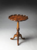 Dansby 20 in. W Round Wood Scalloped Edge Pedestal Side Table by Butler Specialty Company