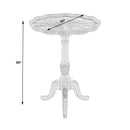 Dansby 20 in. W Round Wood Scalloped Edge Pedestal Side Table by Butler Specialty Company