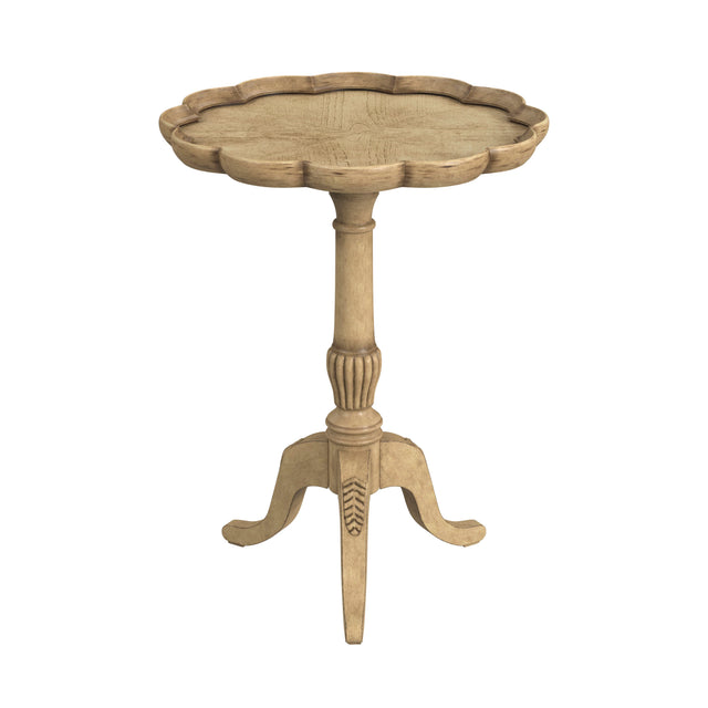 Dansby 20 in. W Round Wood Scalloped Edge Pedestal Side Table by Butler Specialty Company