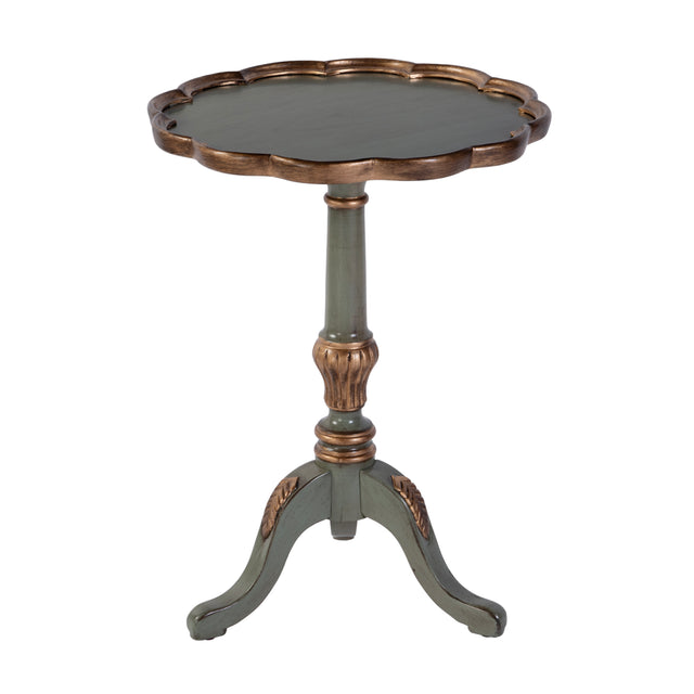 Dansby 20 in. W Round Wood Scalloped Edge Pedestal Side Table by Butler Specialty Company