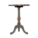 Dansby 20 in. W Round Wood Scalloped Edge Pedestal Side Table by Butler Specialty Company
