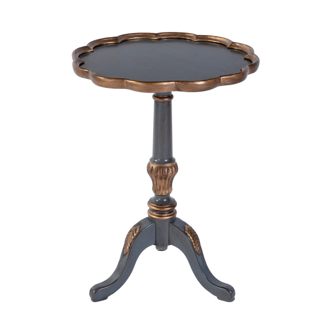 Dansby 20 in. W Round Wood Scalloped Edge Pedestal Side Table by Butler Specialty Company