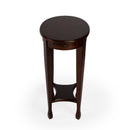 Arielle 12.5 in. W Round Wood Petite Side Table with Pull-Out Tray and Lower Open Shelf by Butler Specialty Company