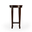 Arielle 12.5 in. W Round Wood Petite Side Table with Pull-Out Tray and Lower Open Shelf by Butler Specialty Company