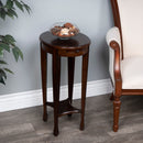 Arielle 12.5 in. W Round Wood Petite Side Table with Pull-Out Tray and Lower Open Shelf by Butler Specialty Company