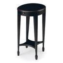 Arielle 12.5 in. W Round Wood Petite Side Table with Pull-Out Tray and Lower Open Shelf by Butler Specialty Company