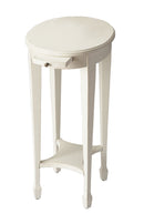Arielle 12.5 in. W Round Wood Petite Side Table with Pull-Out Tray and Lower Open Shelf by Butler Specialty Company