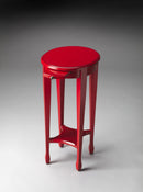Arielle 12.5 in. W Round Wood Petite Side Table with Pull-Out Tray and Lower Open Shelf by Butler Specialty Company