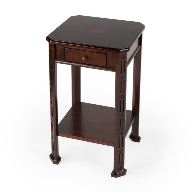 Moyer 15 in. W Square Wood 1 Drawer Side Table with Lower Open Shelf by Butler Specialty Company