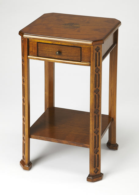 Moyer 15 in. W Square Wood 1 Drawer Side Table with Lower Open Shelf by Butler Specialty Company