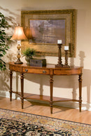Latham 62 in. W Demilune Wood Traditional 1 Drawer Console Table with Lower Open Shelf by Butler Specialty Company