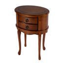 Whitley 18 in. W Oval Wood Traditional 2 Drawer Side Table by Butler Specialty Company