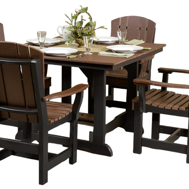 Heritage 5 Piece Patio Dining Set 44"x44" Table with 4 Arm Chairs by Wildridge