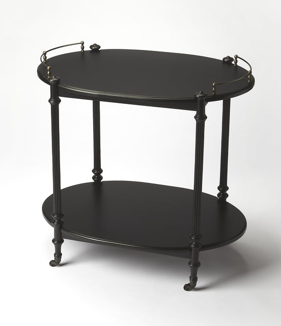 Kathleen 31 in. W Rectangular Wood 2 Tier Bar/Serving Cart on Casters by Butler Specialty Company