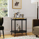 Kathleen 31 in. W Rectangular Wood 2 Tier Bar/Serving Cart on Casters by Butler Specialty Company