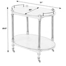 Kathleen 31 in. W Rectangular Wood 2 Tier Bar/Serving Cart on Casters by Butler Specialty Company