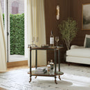 Kathleen 31 in. W Rectangular Wood 2 Tier Bar/Serving Cart on Casters by Butler Specialty Company