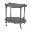 Kathleen 31 in. W Rectangular Wood 2 Tier Bar/Serving Cart on Casters by Butler Specialty Company