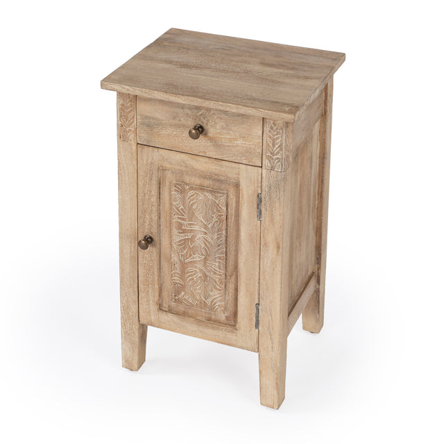 Wester 14 in. W Rectangular Solid Wood Hand Carved 1 Drawer 1 Door Accent Side Table by Butler Specialty Company