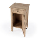 Wester 14 in. W Rectangular Solid Wood Hand Carved 1 Drawer 1 Door Accent Side Table by Butler Specialty Company
