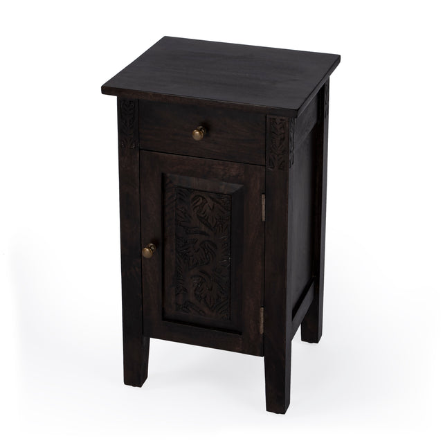Wester 14 in. W Rectangular Solid Wood Hand Carved 1 Drawer 1 Door Accent Side Table by Butler Specialty Company