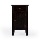 Wester 14 in. W Rectangular Solid Wood Hand Carved 1 Drawer 1 Door Accent Side Table by Butler Specialty Company