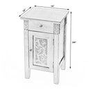 Wester 14 in. W Rectangular Solid Wood Hand Carved 1 Drawer 1 Door Accent Side Table by Butler Specialty Company