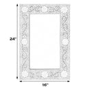 Vivienne 16 in. W x 24 in. H Rectangular Bone Inlay Horizontal or Vertical Hanging Accent Wall Mirror by Butler Specialty Company