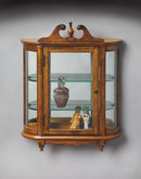 Melinda 21 in. W x 27.5 in. H Wood Traditional 1 Door 2 Glass Shelve Mirrored Back Wall Curio by Butler Specialty Company