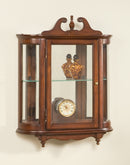 Melinda 21 in. W x 27.5 in. H Wood Traditional 1 Door 2 Glass Shelve Mirrored Back Wall Curio by Butler Specialty Company