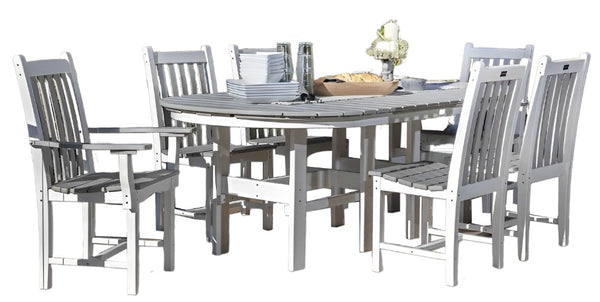 Classic 7 Piece 44”x84” Two-Tone Dining Table Set With 4 Side Chairs, 2 Arm Chairs by Wildridge