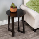 Devin 19.5 in. W Round Solid Wood Mid Century Side Table with 2 Sled Legs by Butler Specialty Company