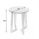 Devin 19.5 in. W Round Solid Wood Mid Century Side Table with 2 Sled Legs by Butler Specialty Company