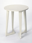 Devin 19.5 in. W Round Solid Wood Mid Century Side Table with 2 Sled Legs by Butler Specialty Company