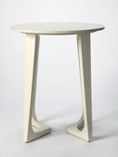 Devin 19.5 in. W Round Solid Wood Mid Century Side Table with 2 Sled Legs by Butler Specialty Company